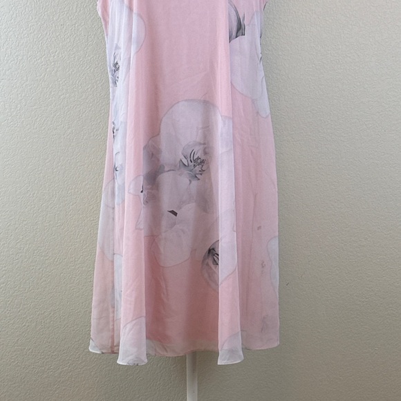 Calvin Klein Floral Pink Sleeveless Dress Size 10 - Picture 3 of 10